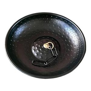 MYCENSE Hand Hammered Rain Chain Anchoring Basin, Sturdy Metal Decorative Downspout, Powder Coated Spill Bowl for Outdoor Garden Feature Display