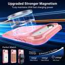 Designed for iPhone 17 Air Case with Magnetic Stand [Military Drop Protection][Compatible with Magnet] Shockproof 17 Air Phone Case with Ring Holder, Pink