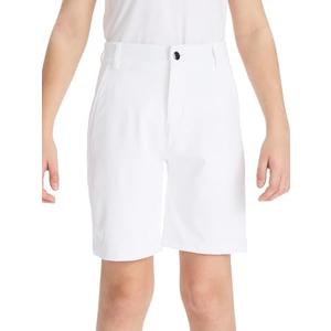 DEVOROPA Youth Boys Golf Shorts Stretch School Uniform Clothes Kids Flat Front Dress Chino Hybrid Twill Casual Shorts Pockets, Medium