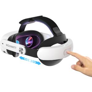 Head Strap for Oculus Meta Quest 3S Quest 3, Fashion Adjustable Comfort Enhanced Support VR Headset Accessories Strap No Battery Reduce Facial Stress and Gaming Immersion
