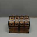 Nautical Cove Pirate Treasure Chest with Iron Lock and Skeleton Key - Storage and Decorative Box (Small 8 x 6 x 6)
