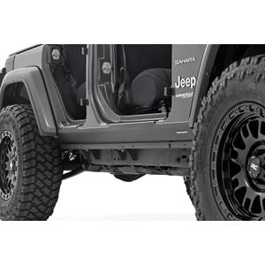 Rough Country Rocker Sill Plates for Jeep Wrangler Unlimited (2018-2025) - Trail Cladding Durable Side Protection, Scratch & Impact Resistant, Easy Install
