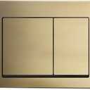 Swiss Madison Well Made Forever Wall Mount Dual Flush Actuator Plate with Square Push Buttons in Brushed Brass (SM-WC002Z)