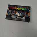 Zenacolor 40 Fabric Markers Pens Set - Non Toxic, Indelible and Permanent Fabric Paint - Fine Point Tip Textile Marker Pen