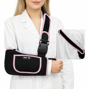 SPRING SEAON Arm Sling Shoulder Immobilizer for Women and Men, Rotator Cuff Support Brace Adjustable Sling for Shoulder,Arm,Wrist,Elbow,and Clavicle Injury (Small, Pink)