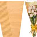 JOYIT Flower Bags for Bouquets, 50PCS Kraft Wrapping Bags, 9.8in x 18in Floral Wrapping Paper Sleeves for Floral bouquets Packaging