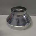 10 Inch to 6 Inch Duct Reducer Increaser Galvanized Steel Air Duct Adapter Round Crimped Pipe Connector Fitting Coupling for HVAC Ventilation Systems