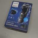 Philips Norelco Shaver 3900 Series, Wet and Dry Electric Shaver, P-Cap, Travel Pouch, Charging Stand, Storm Blue, Model S3341/92