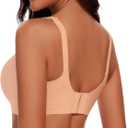 WOWENY Seamless Wireless Bras for Women Full Coverage with Support No Underwire Soft Comfort Bra (White, XL)