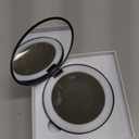 GLOLUSENT Lighted Travel Makeup Mirror, 1x/10x Magnification, Compact, Portable for Handbag, Purse, Pocket, 3.5 inch Illuminated, Folding, Handheld, 2-Sided, Round, Dark Blue