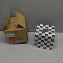 5.7" Square Tissue Box Cover, Handmade Checkered Cube Tissue Box Cover with Capiz Shells, Decorative Tissue Holder for Living Room, Bathroom, Bedroom or Office (Navy Blue)