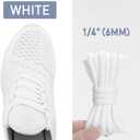 Oval Shoelaces for Air Max 270 Running shoes, 1/4"(6mm) Replacement Laces for Low-Top Sneakers (White)
