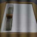 BTaT- Cappuccino Cups with Saucers 7 oz, Set of 12, White Porcelain Coffee Cup and Saucer Set for Latte with Golden Trim Design, Dishwasher Safe, Mocha, Tea, Au Lait, Flat White, Mothers Day Gift