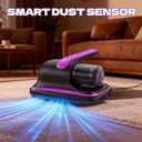 Vacuum Cleaner, Mattress Vacuum Cleaner, Bed Vacuum Roller Brushes for Pet HairPurple, Battery Powered, for Pillows Cribs Sofa, beds,Carpet