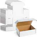 Stockroom Plus Cardboard Boxes - 9 x 6 x 3-Inch, White, 50-Pack - Mailers & Gift Boxes with Lids - Corrugated Packaging for Storage & Mailing