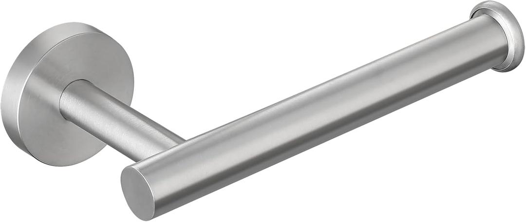 Stainless Steel Toilet Paper Holder Wall Mount Screw-Fixed Bathroom Tissue Rack with Smooth Edges Versatile Vertical Horizontal Installation for Home and Hotel Use