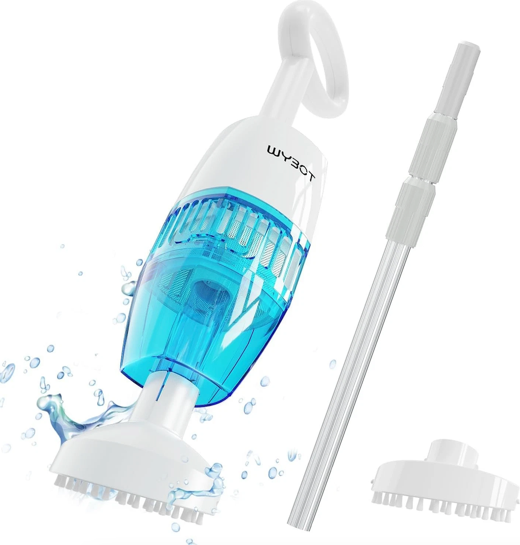 WYBOT Handheld Pool Vacuum with Two Brush Heads