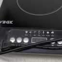 VBGK Portable induction Cooktop,110V Single Burner Induction Stove Top,1800W Induction Hot Plate Electric Burner,7 Power Levels, Kids Lock & Timer,LED touch control,Overheat Protection