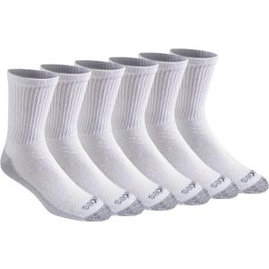 Dickies Men's Dri-tech Moisture Control Mid-Crew Comfort Length Socks, (Large, 12 Pairs)