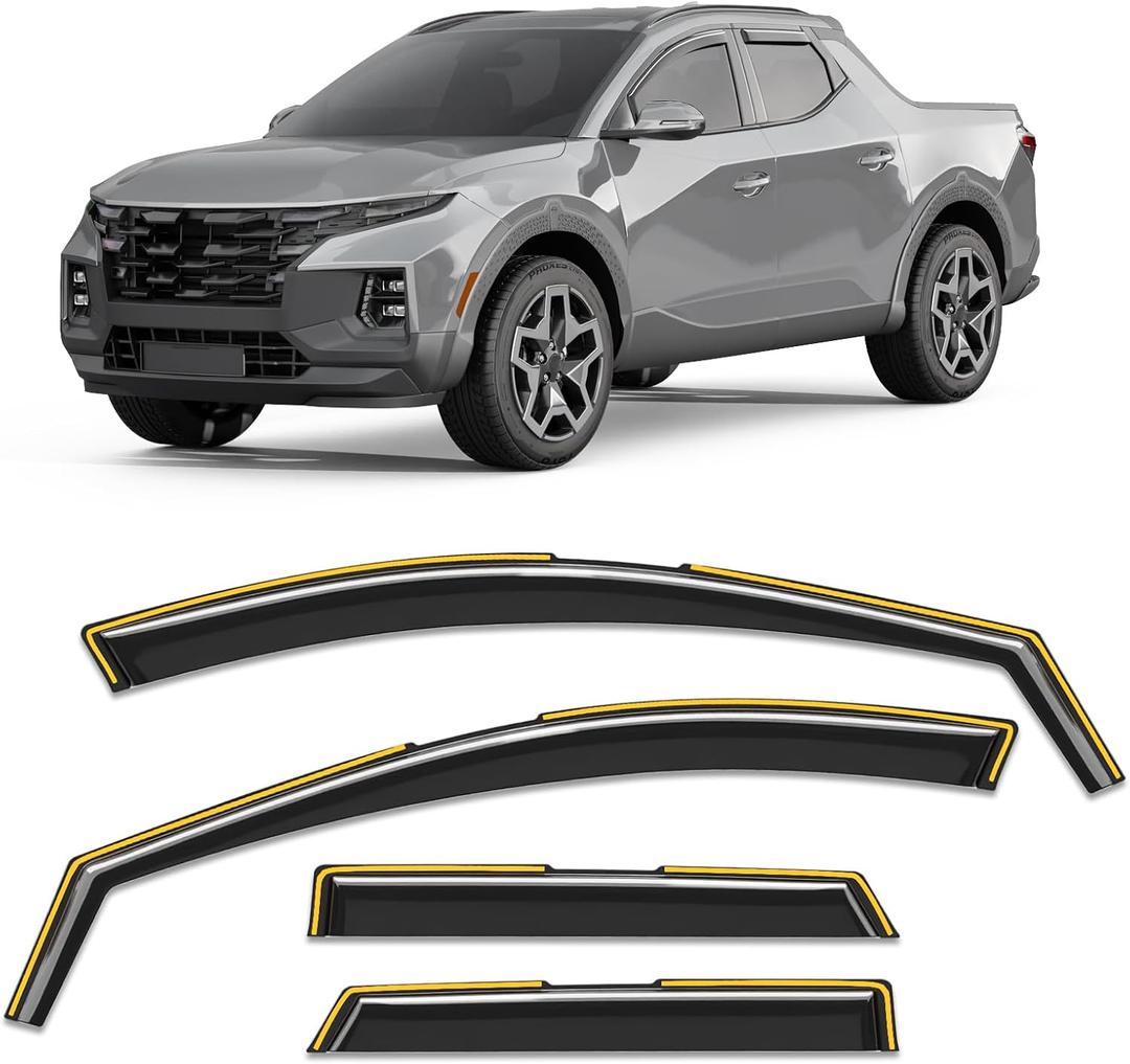 Window Visors Rain Guards for Hyundai Santa Cruz 2022-2026