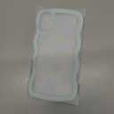 Aitipy for iPhone 16 Plus Case, Wavy Frame Cute Ribbon Bowknot Pattern Aesthetic Transparent Back Soft TPU Shockproof Phone Case for Women Girls, Blue