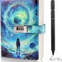 Diary with Lock for Boys Ages 8-12, A5 Journal with Lock 192 Pages-Adventure Travel Kids Journals for Teen Boys, Secret Diary with Pen, Graduation Notebook for 10 11 12 13 14 15 Teenage Men