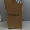 QCQHDU Set of 2 9 Gallon Tall Large planters for Outdoor/Indoor Plants of 12" Dia x 21" H Round Flower Pots Set Faux Stone Finish Front Door Patio Square Porch Planters with Tray, Beige