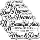 (3Pcs) Memorial Quote Sticker I Know Heaven is a Beautiful Place Because They Have My Mom & Dad Inspirational Remembrance Decal Gifts Decorative Style Vinyl Stickers Laptop Car Water Bottle 3x2.5