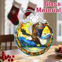 Christmas Ornaments: Stained Glass Ornament, Christmas Tree Ornament, Hanging Ornaments for Home Decor & Xmas Tree Decorations  Exquisite Holiday Decor, Gifts & Holiday Present - Bald Eagle