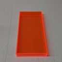 Acrylic Tray for Vanity Makeup Perfume Jewelry 12x6'' Small Decorative Tray for Bathroom Dresser Tops Candle Sink Counter, Neon Orange