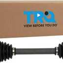 TRQ Front Left CV Axle Shaft Assembly Driver Side Neoprene Boots Compatible with 2011-2015 Hyundai Sonata 2011-2016 Kia Optima Hybrid
