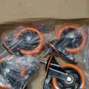 4 inch Stem Caster Wheels 2000lbs, Threaded Stem Casters Set of 4 Heavy Duty,3/8"-16 x 1(Stem Diameter 3/8", Length 1"), Safety Dual Locking Caster, Industrial Castor Wheels for Cart,Furniture