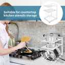 Multi-functional Pots and Pans Organizer for Small Cabinet,3 Tiers 16.5" Height Adjustable Under Sink Organizer Rack to organize pots and pans and lids at the same time.White