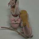Kawii Shoes Bow Pearl Heels Lolita Platform Heels for Women Lace Cute Mary Janes Pumps Size 43