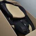 Coverking Custom Fit Front 50/50 Bucket Seat Cover for Select Ford E-Series Models - Neosupreme (Tan with Black sides)