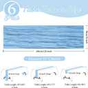 6 Pack Baby Blue Cheesecloth Table Runner 35x120 Inch Gauze Rustic Boho Table Runner 10FT Cheese Cloth for Spring Wedding Decor Birthday Party Bridal Baby Shower Table Decoration