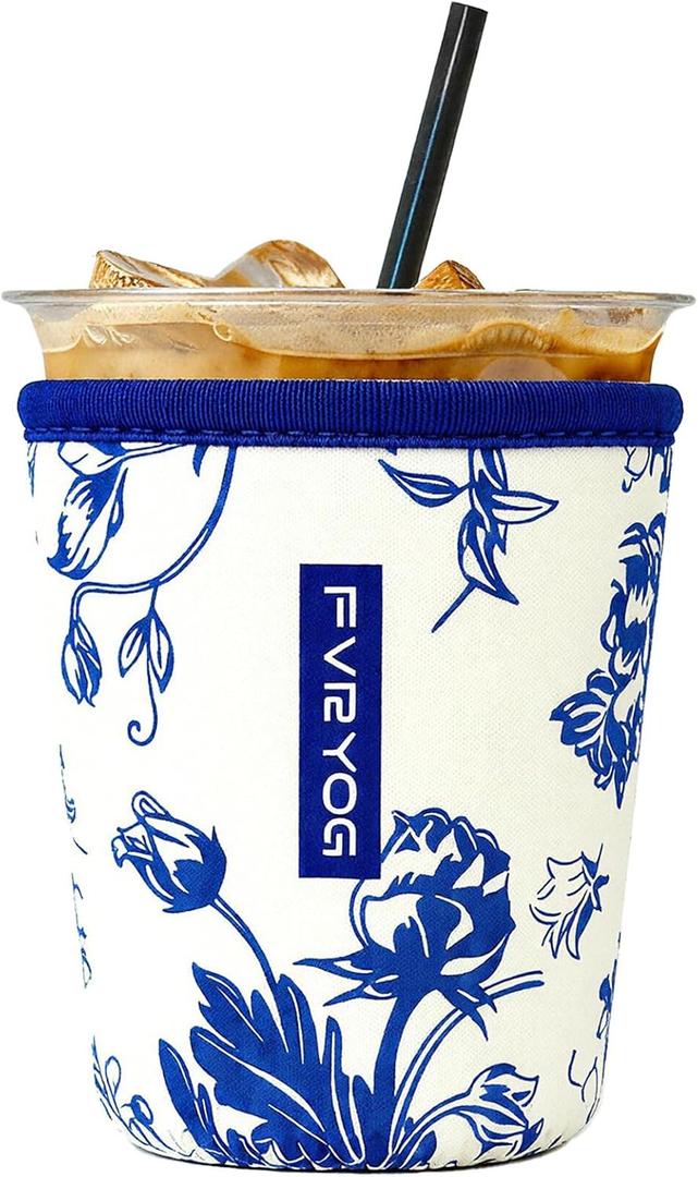 Reusable Iced Coffee Sleeve, Insulated Neoprene for Cold Drinks