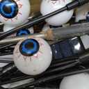 6 Pack Solar Eyeball Lights for Halloween Decorations Outdoor, 36 LED Green Eyeball Solar Halloween Lights, Waterproof Swaying Firefly Lights with 2 Modes for Pathway Patio Yard Lawn Garden Decor