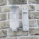 Cyrank Manual Soap Dispenser, Wall Soap Dispenser 350ml Hand Soap Dispenser Wall Mount Commercial Soap Dispenser for Bathroom Kitchen Hotel(White)