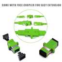 (2m - 2Pack) SC/APC to SC/APC Fiber Optic Internet Cable, Armored Single Mode Patch Cable, Fiber Optic Jumper Optical Patch Cord - SIMPLEX - 9/125um - OS1/OS2 Compatible, LSZH Black