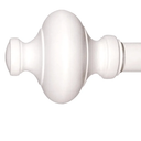 Cardiff 18-36 Inch Adjustable Curtain Rod Set, 1 Inch Diameter in White