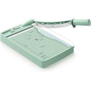 Firbon 12" Guillotine Paper Cutter, Heavy Duty 12-Sheet Capacity Trimmer for Cardstock, Photos, Scrapbooking, Office, Classroom, Studio (Morandi)