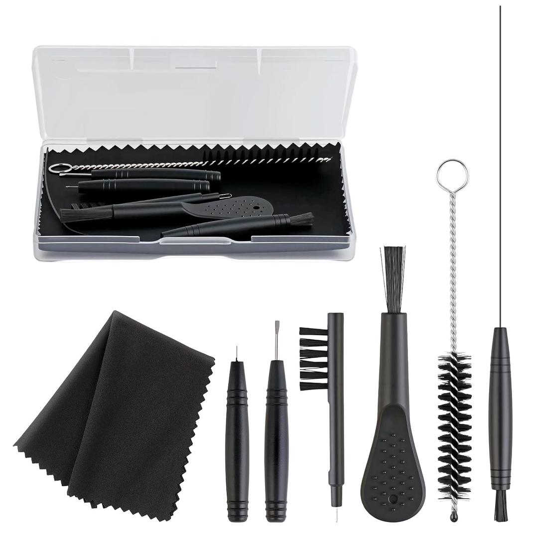 Hearing Aid Cleaning Kit Supplies for Oticon/Phonak/Starkey, Earring Aids Amplifier Cleaner Case Hard Pocket Size Tools, Earing Brushes Kits Accessories in Ear Monitor, Earbuds/Headphones Brushs