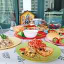 POSATE Plastic Plates Disposable 60 PCS, Heavy Duty 30 Dinner Plates 10.25" and 30 Dessert Plates 7.5" for Party, Green