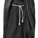 candyfouse Halloween Full-Length Hooded Velvet Cloak Cape, Adult Vampire Witch Wizard Costume for Party Cosplay (150cm, Black)