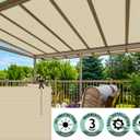 SunnyRoyal 8'x25' Sun Shade Fabric Roll UV Block Shade Cloth Sun Screen Pergola Shade Cover for Outdoor Patio Backyard Garden (Beige)