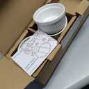 DOWAN Ramekins 12 oz Oven Safe, Creme Brulee Ramekin Souffle Dishes for Baking, Porcelain Small Bowls for French Onion Soup, Dessert Custard Cups, Sauce Dish, Set of 6, Soft White