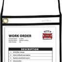 C-Line 1-Pocket Shop Ticket Holder w/Setrap, Black Stitching, 75-Sheet, 9 x 12, 15/Box