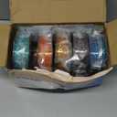 MIKA3D 5 Spools Bicolor Dual Color 1.75mm 3D Printer Filament Bundle, 3D Printing Silk PLA, Silk Black-Red/Purple-Green/Blue-Green/Red-Gold/Gold-Copper/Black-Orange, 3D Printing PLA 250g X 6 Spools