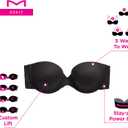 Maidenform Womens Maidenform Strapless Bra, Custom Lift Underwire Bras for Women, Convertible Straps, Supportive (White)